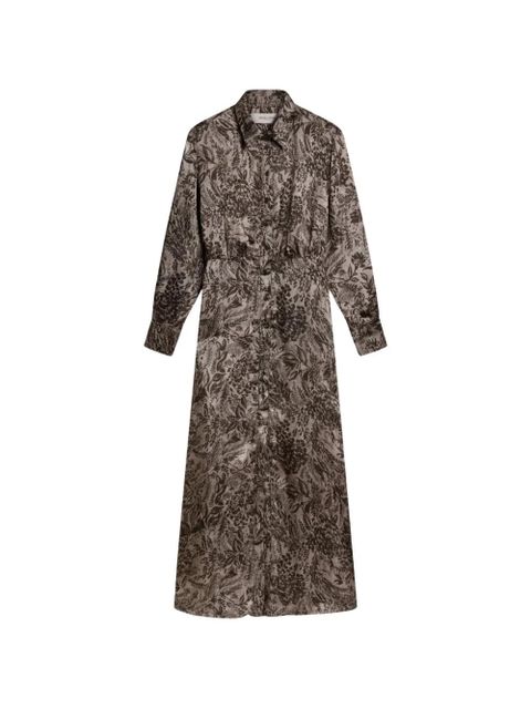 Golden Goose floral-print long-sleeve maxi dress - Neutrals - zdjęcie produktu nr 1