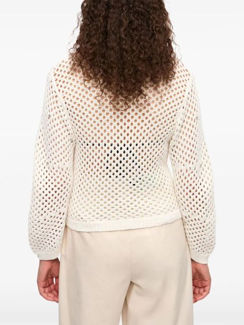 GANNI open-knit cardigan - White