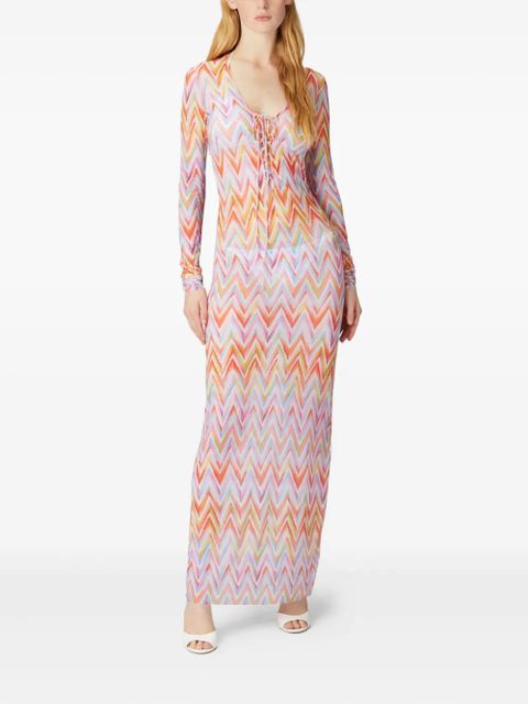 Missoni zigzag-pattern dress - Blue