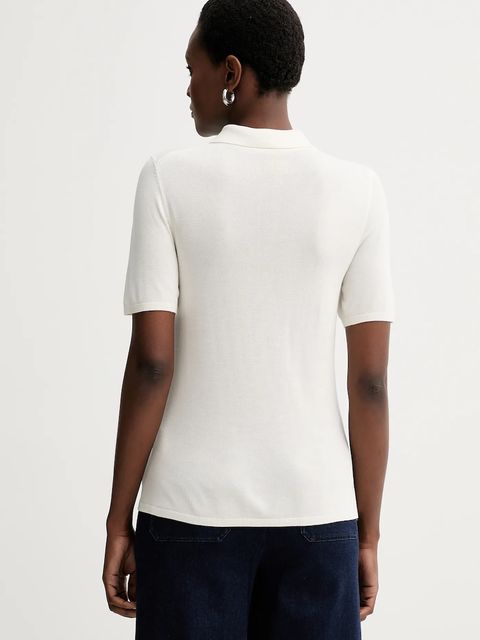 Calvin Klein polo damski kolor beżowy LV044C341G - zdjęcie produktu nr 2