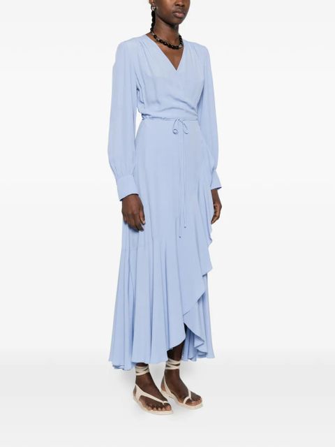 TWINSET ruffled wrap dress - Blue