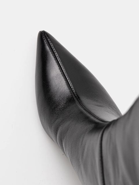 BOSS kozaki skórzane Gracey kolor czarny na słupku 50552785 - zdjęcie produktu nr 2