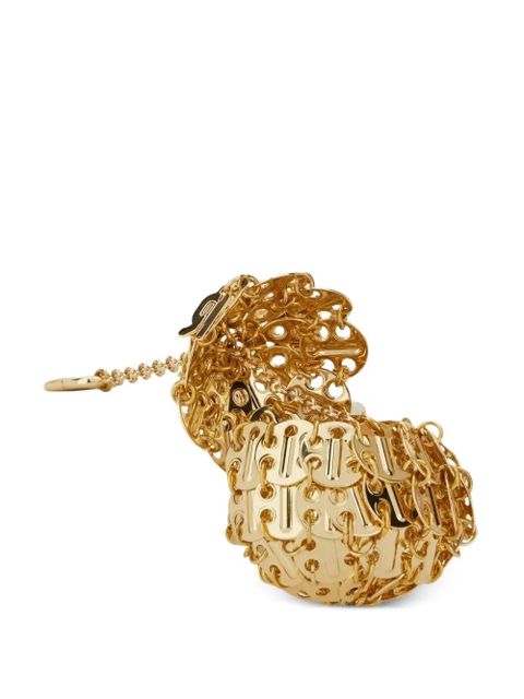 Rabanne chain charm keyring - Gold