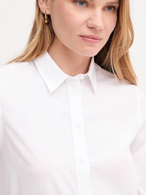 Gant koszula bawełniana damska kolor biały regular z kołnierzykiem klasycznym 4300348