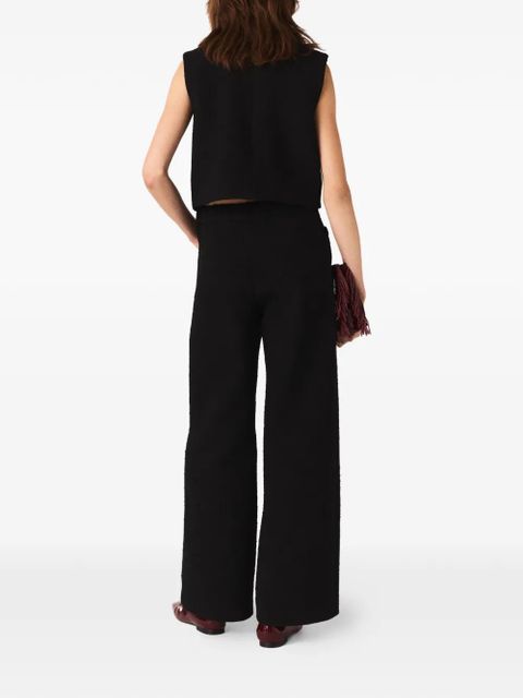 Maje buttoned-pocket trousers - Black