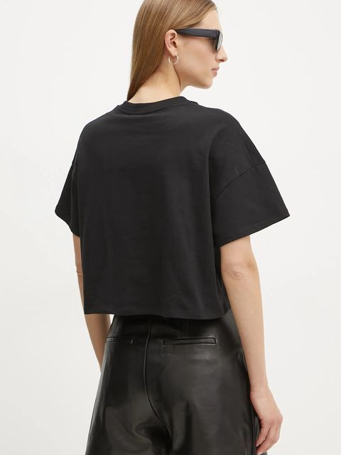Karl Lagerfeld t-shirt bawełniany damski kolor czarny A1W17071