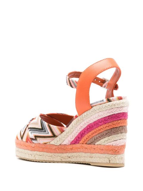 Missoni zigzag-woven espadrilles - Orange