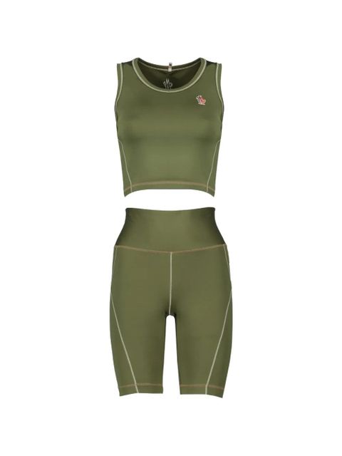 Moncler Grenoble Polartec® Delta™ logo-patch leggings - Green - zdjęcie produktu nr 1