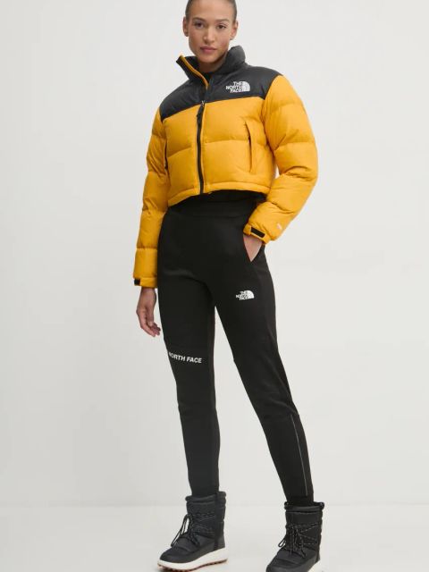 The North Face kurtka puchowa Nuptse damska kolor żółty zimowa NF0A5GGEZU31