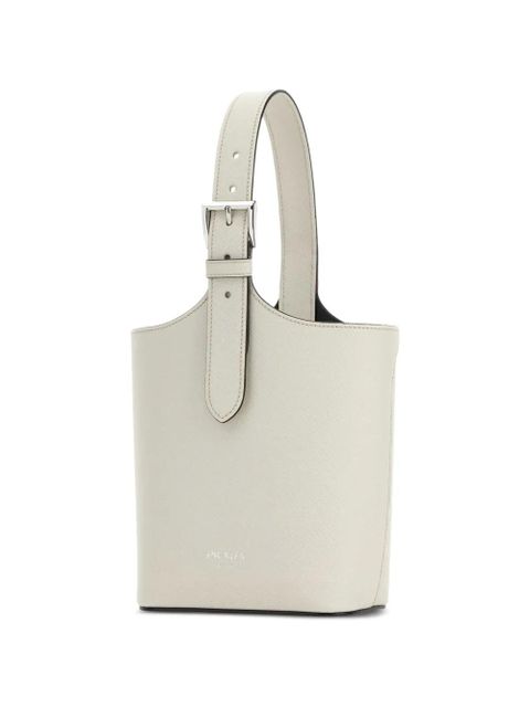 Prada buckled leather bucket bag - Neutrals