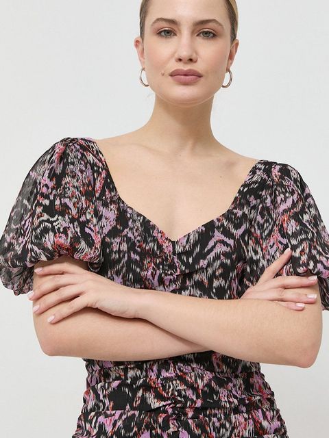 Notes du Nord sukienka Fabiola Lurex mini dopasowana