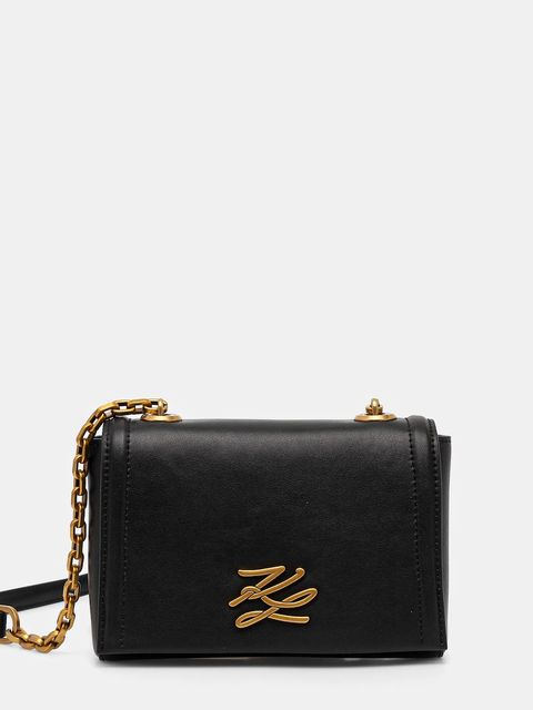 Karl Lagerfeld torebka skórzana K/AUTOGRAPH kolor czarny A1W30174 - zdjęcie produktu nr 1