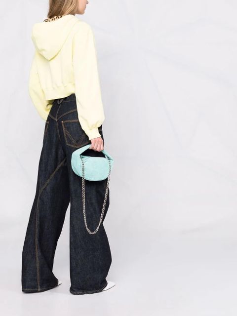 BY FAR Cush perforated-detail tote bag - Blue