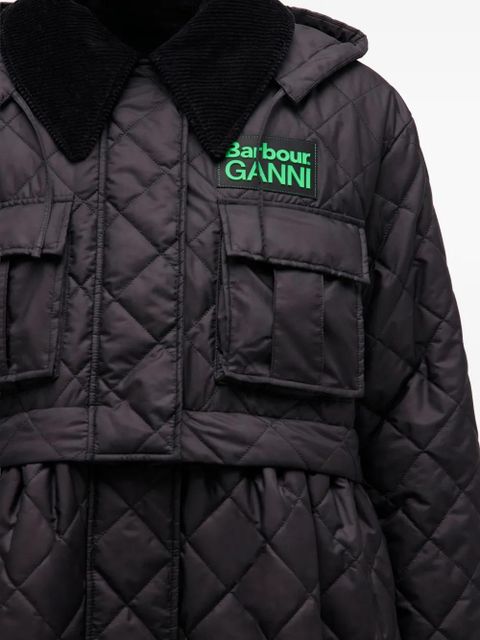GANNI x Barbour quilted coat - Black - zdjęcie produktu nr 2