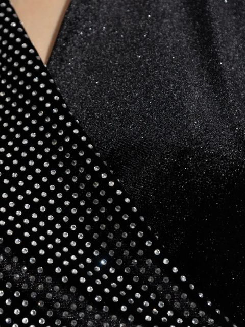 Balmain crystal-embellished halterneck top - Black