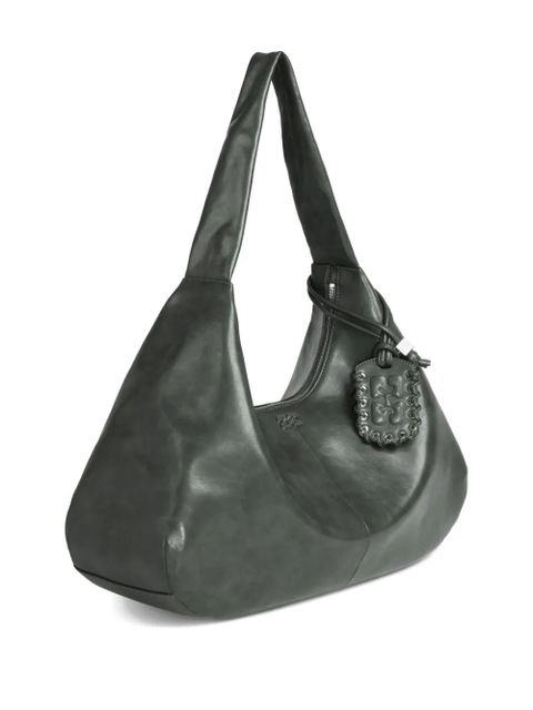 GANNI medium leather shoulder bag - Grey - zdjęcie produktu nr 2