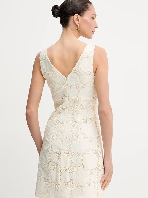 Guess sukienka VEGA kolor beżowy mini dopasowana W5GK72 WH6I0