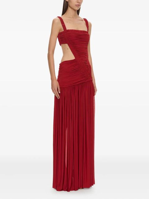 Christopher Esber Orion Separation cut-out ruched gown - Red - zdjęcie produktu nr 2