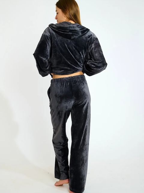 Banana Moon bluza Seachic damska kolor szary z kapturem gładka IVY.SEACHIC