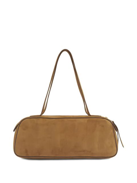 KHAITE Simona suede shoulder bag - Neutrals