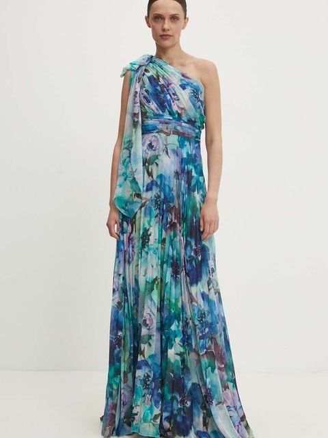 Answear.LAB sukienka kolor niebieski maxi rozkloszowana - zdjęcie produktu nr 2