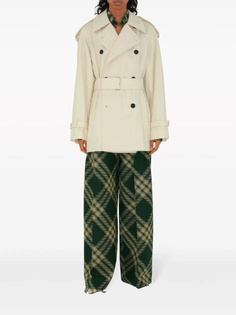 Burberry short belted trench coat - Neutrals - zdjęcie produktu nr 2
