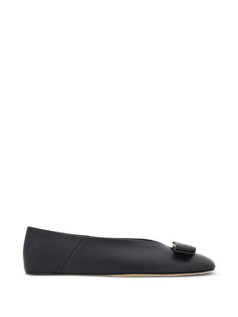 Ferragamo Vara bow leather ballet flats - Black - zdjęcie produktu nr 1