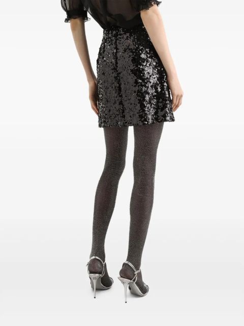 Dolce & Gabbana sequined mini skirt - Black - zdjęcie produktu nr 2