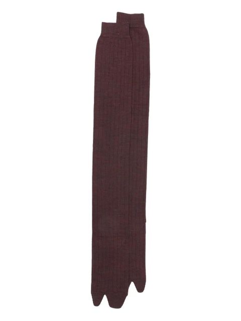 Maison Margiela Tabi bootleg ribbed socks - Red - zdjęcie produktu nr 1