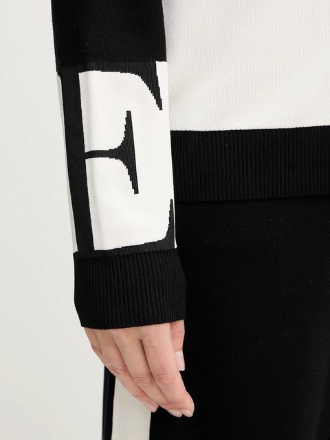 Elisabetta Franchi sweter damski kolor czarny lekki MK01S56E2