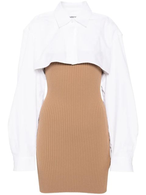 Alexander Wang ribbed-knit layered dress - White - zdjęcie produktu nr 1