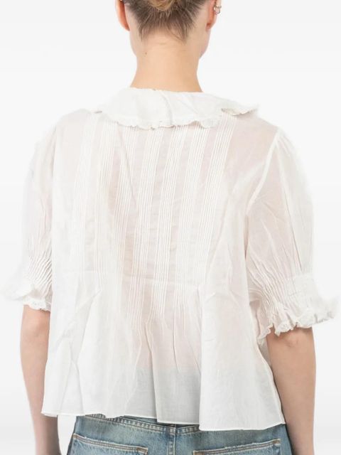 DÔEN Henri ruffled blouse - White