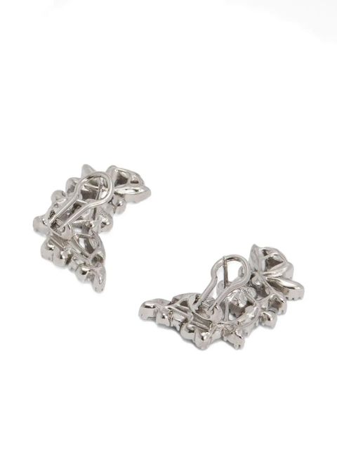 Jil Sander zirconia-embellished earrings - Silver