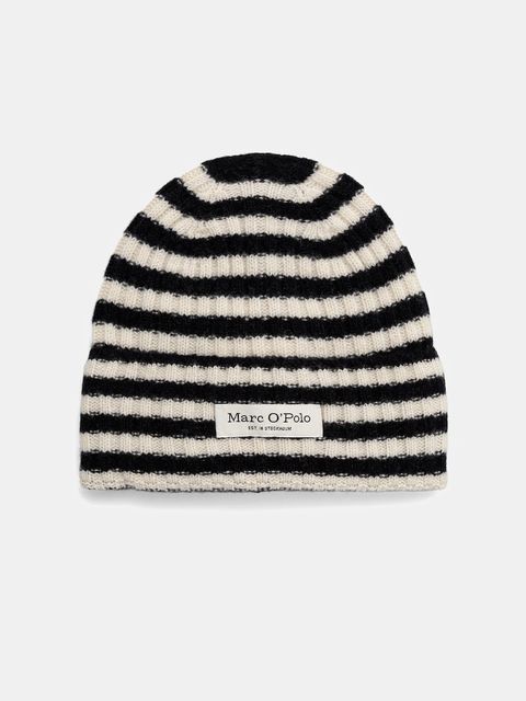 Marc O'Polo czapka wełniana kolor beżowy 600605401005 - zdjęcie produktu nr 1