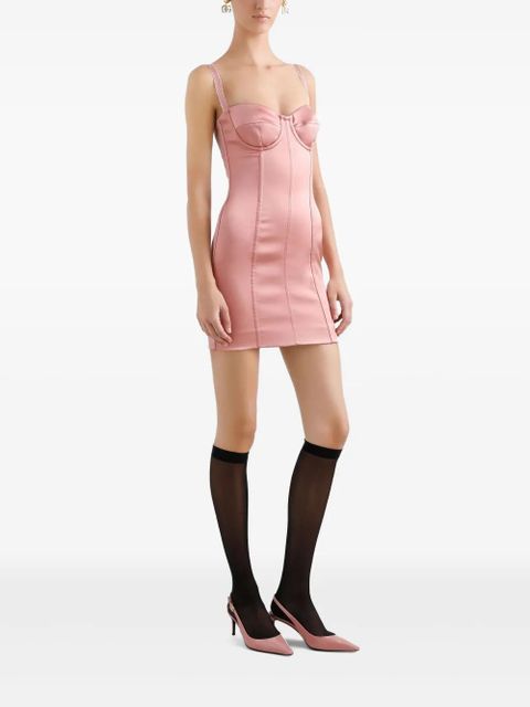 Dolce & Gabbana DNA stretch satin mini dress - Pink - zdjęcie produktu nr 2