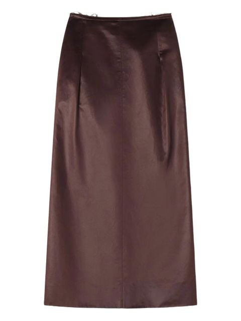 Lanvin button-detail midi skirt - Purple - zdjęcie produktu nr 1