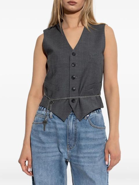 Alexander Wang chain-embellished waistcoat - Grey - zdjęcie produktu nr 2