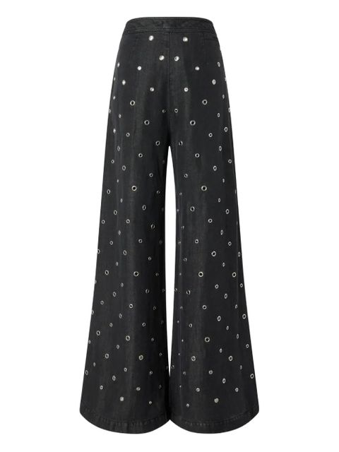 PINKO eyelet-embellished trousers - Black - zdjęcie produktu nr 2