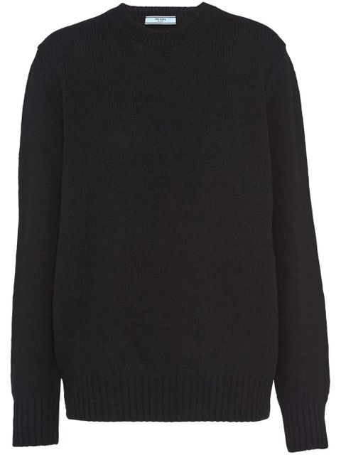 Prada triangle-logo wool jumper - Black - zdjęcie produktu nr 1