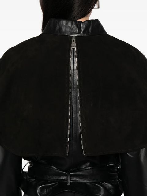 ducie Rose leather jacket - Black