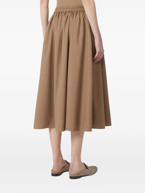 Max Mara drawstring elasticated skirt - Brown