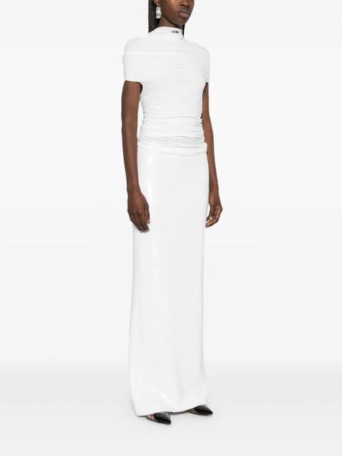 Jean Paul Gaultier jersey double-layer top - White