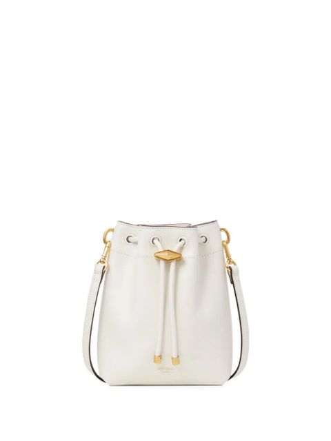 Jimmy Choo mini Cinch leather bucket bag - White - zdjęcie produktu nr 1