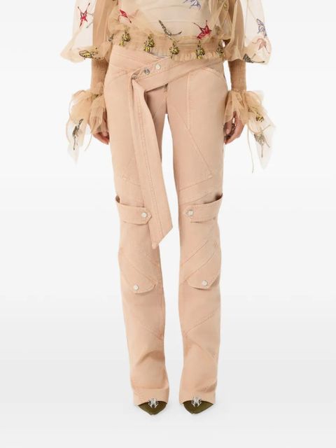 Blumarine belted trousers - Neutrals