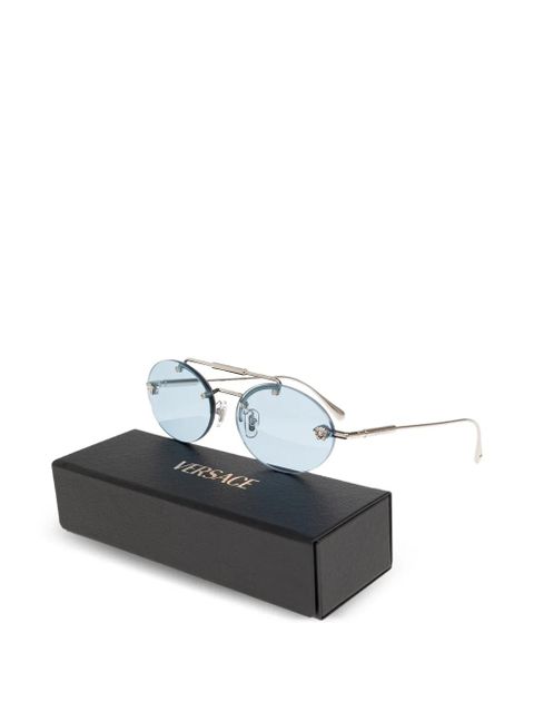 Versace Eyewear rimless double-bridge sunglasses - Blue