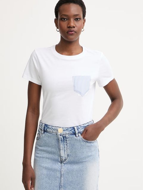 Armani Exchange T-shirt damski bawełniany - zdjęcie produktu nr 1
