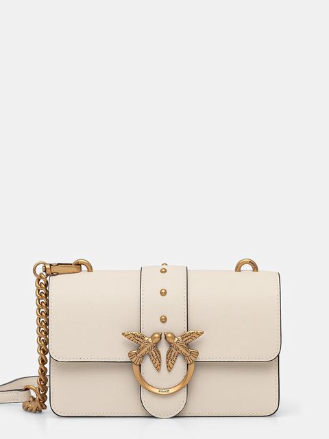 Pinko torebka skórzana kolor beżowy 105856 A0F1 - zdjęcie produktu nr 1