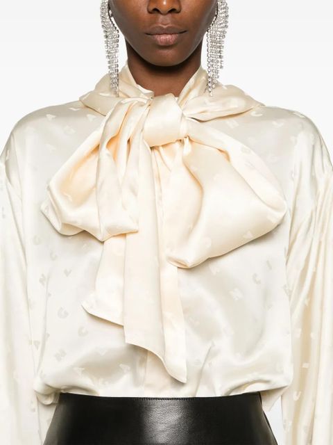 Balenciaga Letters blouse - Neutrals - zdjęcie produktu nr 2