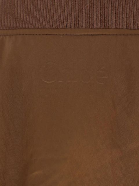 Chloé zip-front bomber jacket - Brown