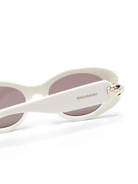 Bvlgari Serpenti oval-frame sunglasses - White